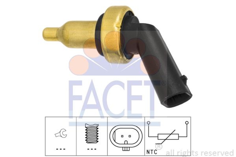 FACET Sensor, coolant temperature Made in Italy - OE Equivalent