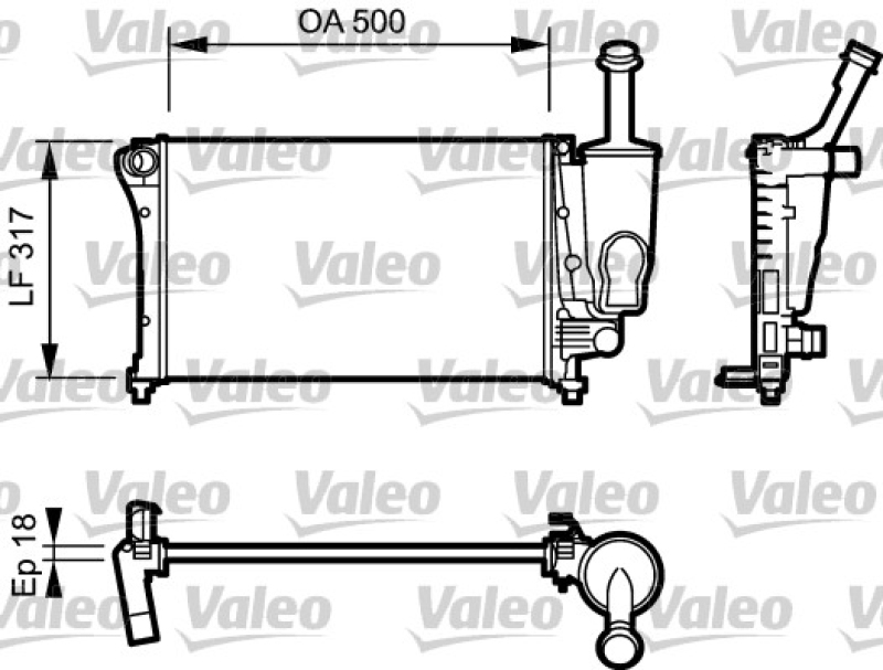 VALEO K&uuml;hler, Motork&uuml;hlung 734923