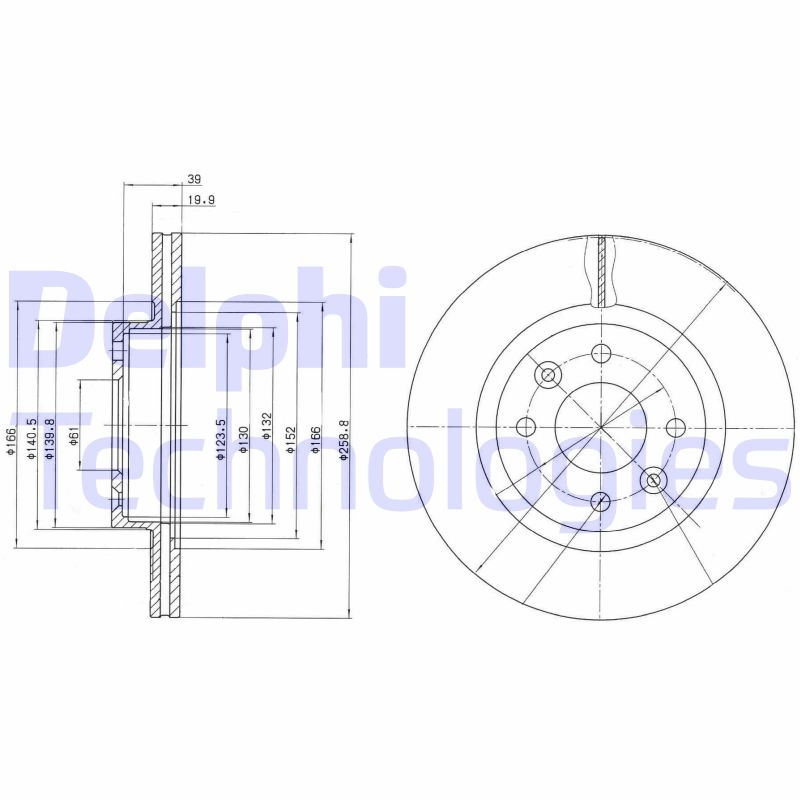 2x DELPHI Bremsscheibe