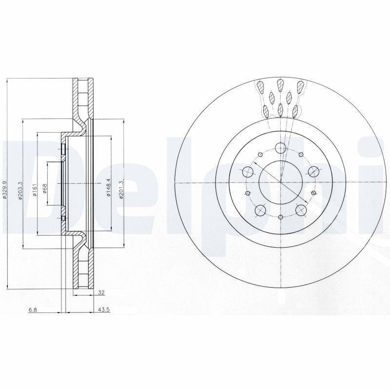 2x DELPHI Bremsscheibe