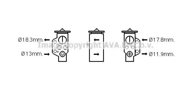 AVA QUALITY COOLING Expansion Valve, air conditioning