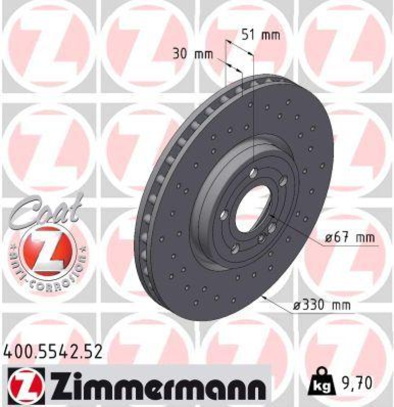 ZIMMERMANN Bremsscheibe SPORT Z