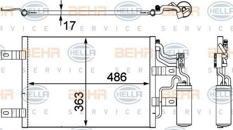 HELLA Condenser, air conditioning