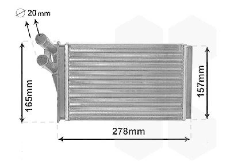VAN WEZEL Wärmetauscher, Innenraumheizung