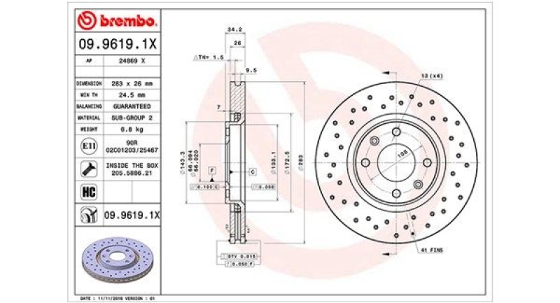 2x MAGNETI MARELLI Bremsscheibe