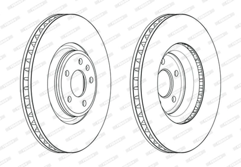 2x FERODO Bremsscheibe PREMIER