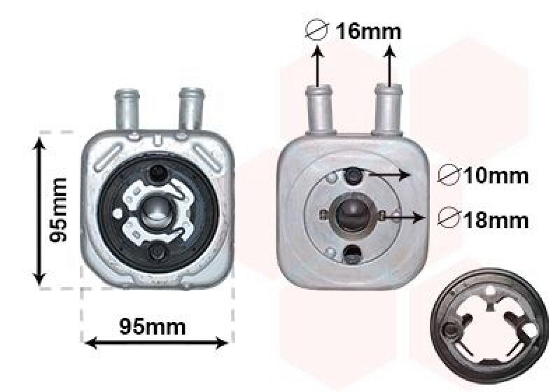 VAN WEZEL Oil Cooler, engine oil *** IR PLUS ***