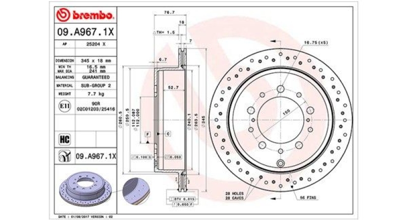 2x MAGNETI MARELLI Bremsscheibe