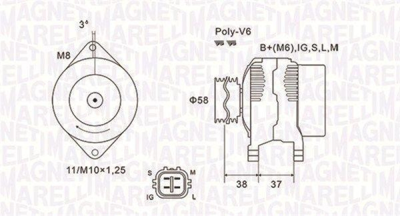 MAGNETI MARELLI Generator 63731889010
