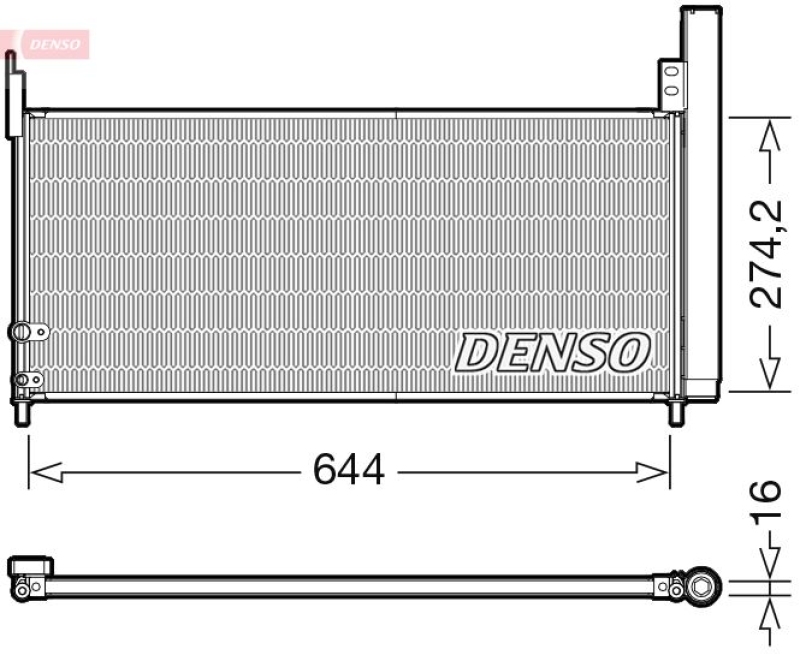 DENSO Kondensator, Klimaanlage DCN50116