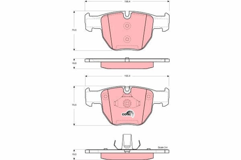 TRW Brake Pad Set, disc brake COTEC