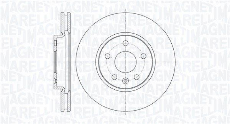 2x MAGNETI MARELLI Bremsscheibe 361302040756