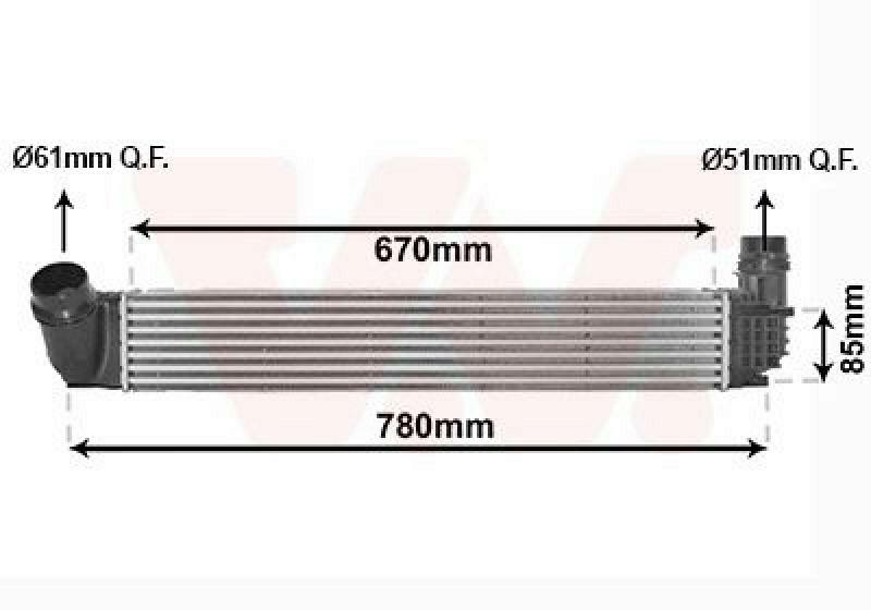 VAN WEZEL Intercooler, charger
