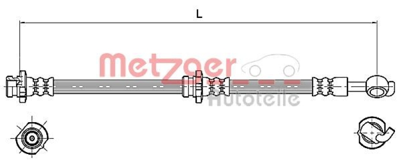 METZGER Bremsschlauch 4110129