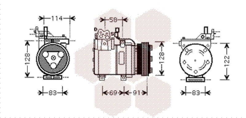 VAN WEZEL Kompressor, Klimaanlage