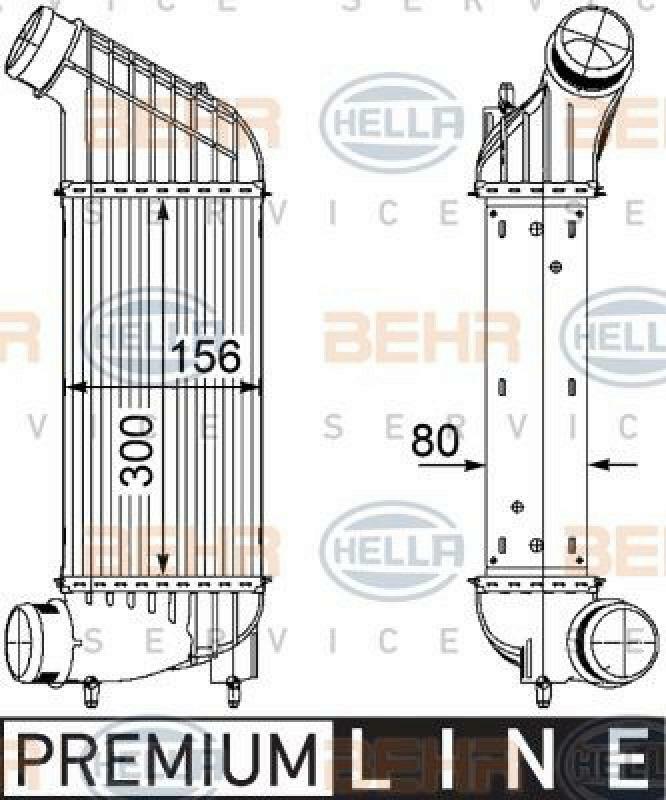 HELLA Ladeluftk&uuml;hler BEHR HELLA SERVICE *** PREMIUM LINE *** 8ML 376 746-361