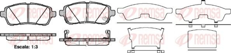 REMSA Brake Pad Set, disc brake