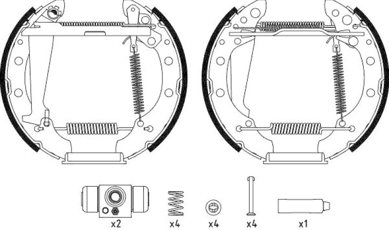 TEXTAR Bremsbackensatz Shoe Kit Pro
