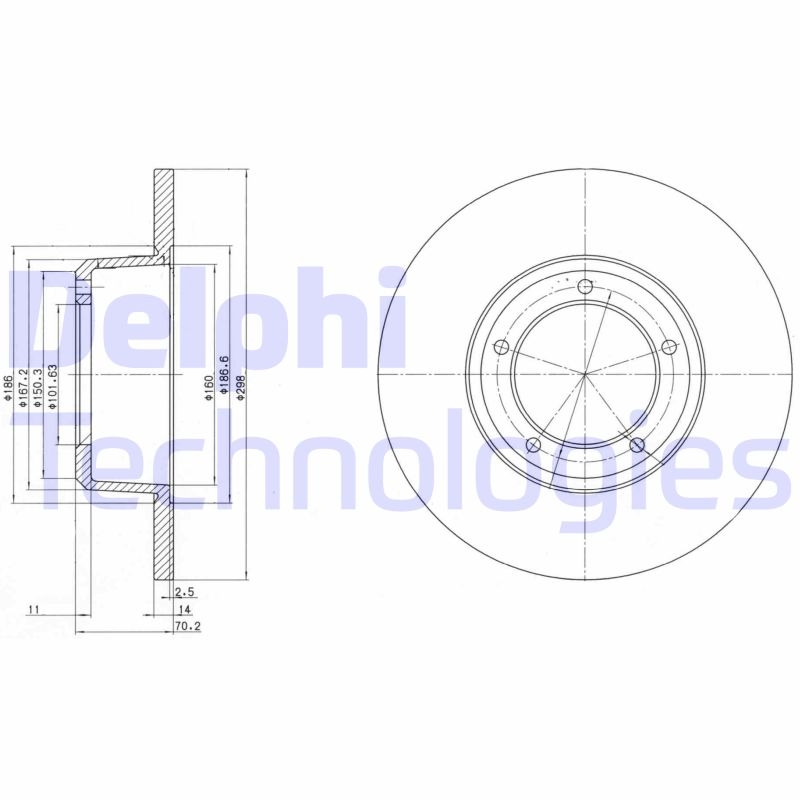 Bremsscheibe DELPHI WW2039417 online kaufen | Lott Autoteile 