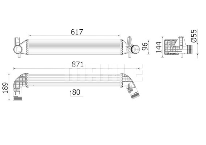 MAHLE Ladeluftkühler BEHR *** PREMIUM LINE ***