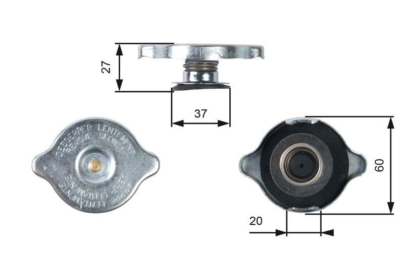 GATES Cap, coolant tank