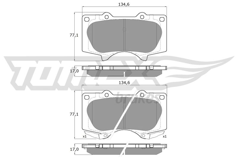 TOMEX Brakes Brake Pad Set, disc brake