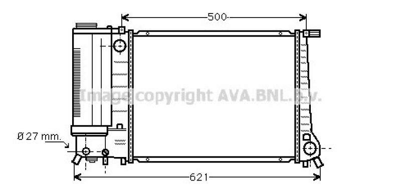 AVA QUALITY COOLING Radiator, engine cooling