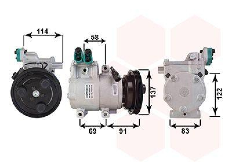 VAN WEZEL Kompressor, Klimaanlage 8200K199