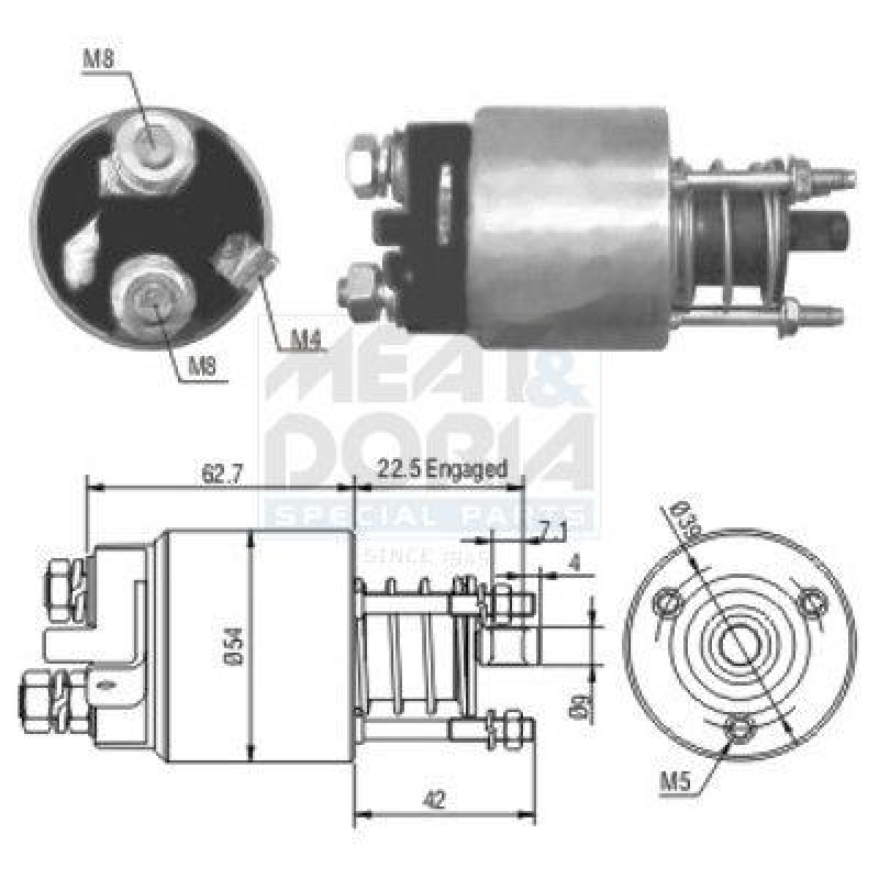 MEAT & DORIA Solenoid Switch, starter