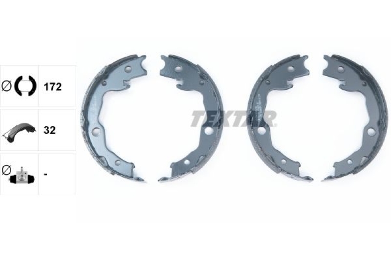 TEXTAR Brake Shoe Set, parking brake