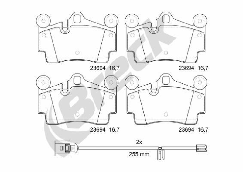 BRECK Brake Pad Set, disc brake