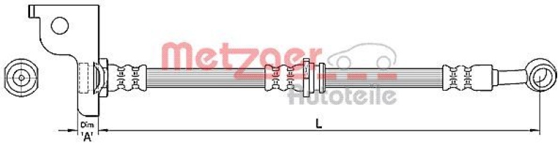 METZGER Brake Hose