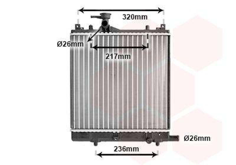 VAN WEZEL Radiator, engine cooling