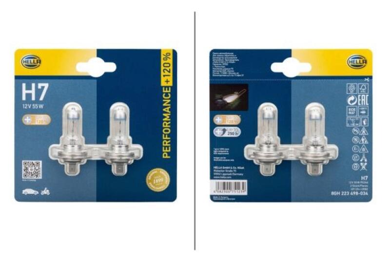HELLA Bulb, cornering light PERFORMANCE UP TO 120%