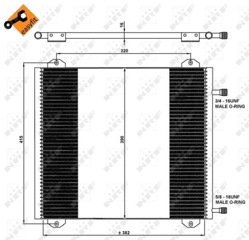 NRF Condenser, air conditioning EASY FIT