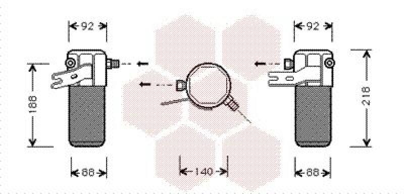 VAN WEZEL Trockner, Klimaanlage 0300D012
