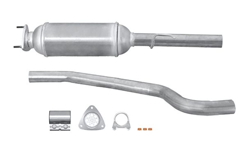HELLA Ruß-/Partikelfilter, Abgasanlage Easy2Fit – PARTNERED with Faurecia