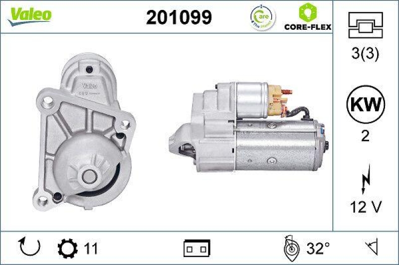 VALEO Starter VALEO CORE-FLEX 201099