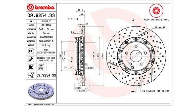 2x MAGNETI MARELLI Bremsscheibe TWO-PIECE FLOATING DISCS LINE
