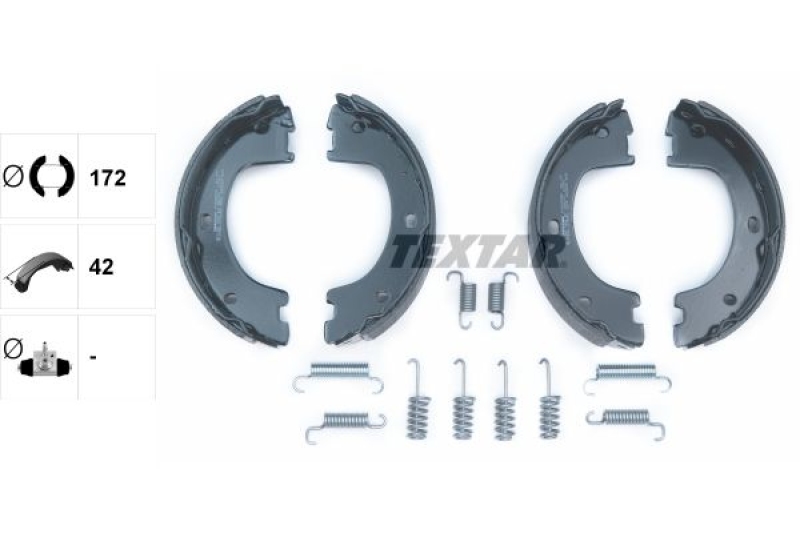 TEXTAR Brake Shoe Set, parking brake