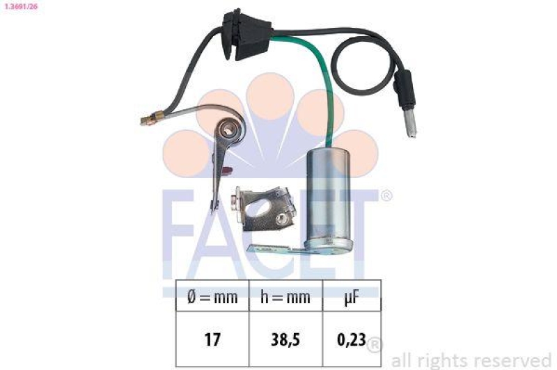 FACET Kontaktsatz, Zündverteiler Made in Italy - OE Equivalent