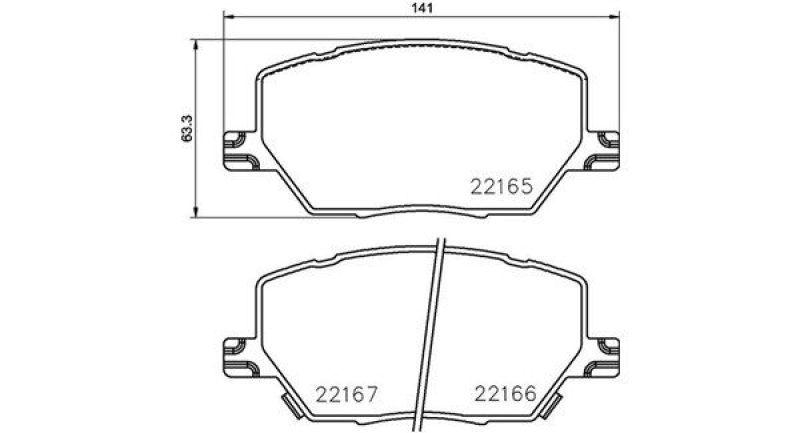 MAGNETI MARELLI Bremsbelagsatz, Scheibenbremse