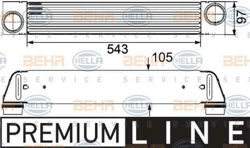 HELLA Ladeluftkühler BEHR HELLA SERVICE *** PREMIUM LINE ***