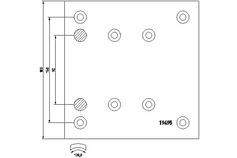 TEXTAR Brake Lining Kit, drum brake