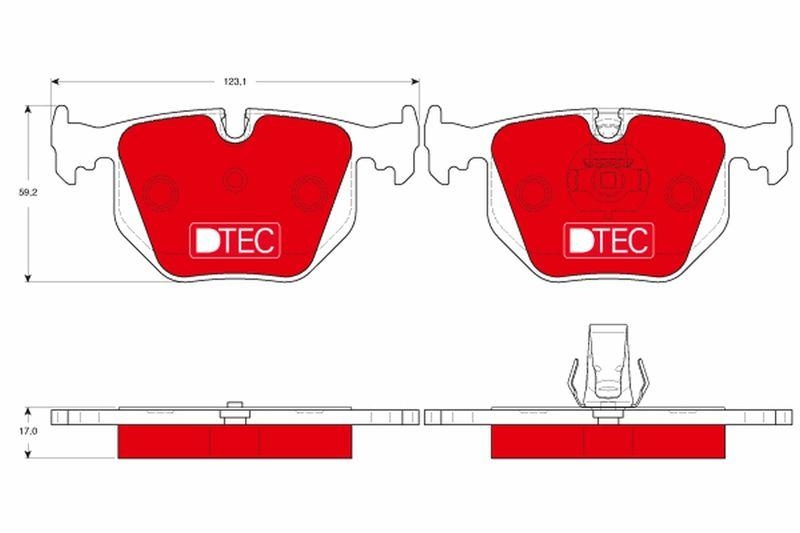 TRW Bremsbelagsatz, Scheibenbremse DTEC COTEC