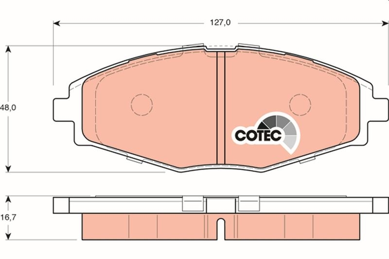 TRW Bremsbelagsatz, Scheibenbremse COTEC GDB3195