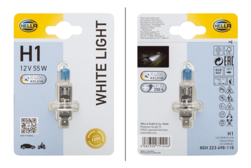 HELLA Bulb, cornering light WHITE LIGHT