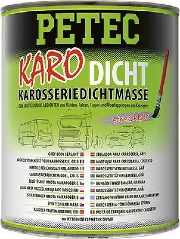 2x 1000ml Petec Karo-Dicht Karosseriedichtmasse Pinseldose Klebemittel Dichtung