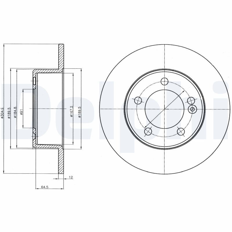 2x DELPHI Bremsscheibe