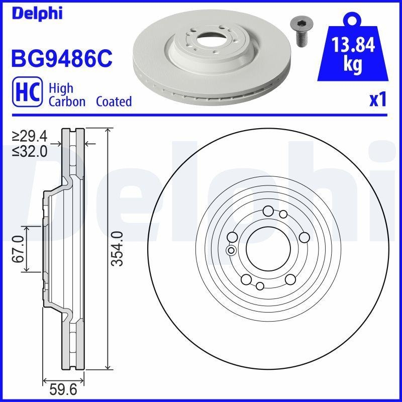 2x DELPHI Bremsscheibe